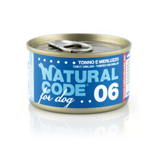 Natural Code 06 Tuńczyk i dorsz - Mokra karma dla psa, puszka 90g