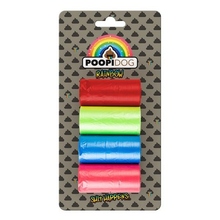 DUVO+ Poopidog Rainbow - Kolorowe worki na odchody 4x15szt