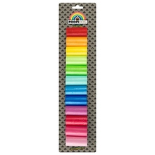 DUVO+ Poopidog Rainbow - Kolorowe worki na odchody 12x15szt