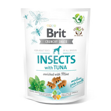 Brit Care Dog Crunchy Cracker Insects - Przekąska bogata w owady i tuńczyka, z miętą, 200g