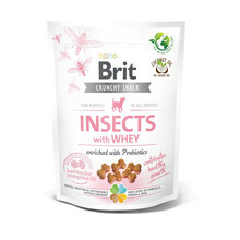 Brit Care Dog Crunchy Cracker Insects - Przekąska bogata w owady i serwatkę, z probiotykami, dla szczeniąt, 200g