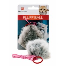 PET SUPPLIES FLUFF BALL - futrzana piłeczka na gumowej lince