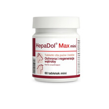 DOLFOS HepaDol Max Mini - Ochrona i regeneracja wątroby, tabletki dla psów i kotów, 60 tabletek