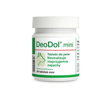 Dolfos DeoDol Mini - preparat neutralizujący nieprzyjemne zapachy i regulujący procesy trawienne dla psów - 60 tabletek