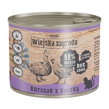 WIEJSKA ZAGRODA Kurczak z Kaczka mokra karma dla kota, 85g, 200g i 400g