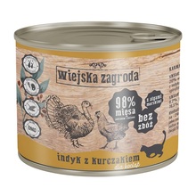WIEJSKA ZAGRODA Indyk z Kurczakiem mokra karma dla kociąt, 85g, 200g i 400g