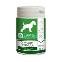Nature's Protection D-worm formula for dogs - naturalny suplement służący do wytępienia i zapobiegania pasożytom i robakom u psów, 25g