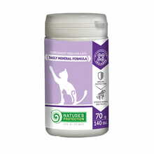 Nature's Protection Daily Mineral Formula for Cats - suplement diety dla dorosłych kotów, 70g (140 tabletek)