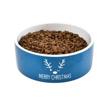 BARRY KING Merry Christmas - Miska ceramiczna dla psa, niebieska