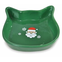 BARRY KING Święty Mikołaj - Miska ceramiczna dla kota, zielona