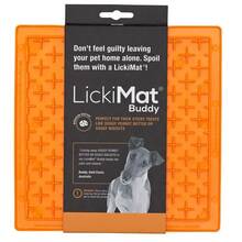 LickiMat Classic Buddy - miękka mata do lizania dla psa i kota, pomarańczowa