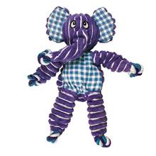 KONG® Floppy Knots Elephant - pluszowa zabawka z piszczałkami dla psa, słoń