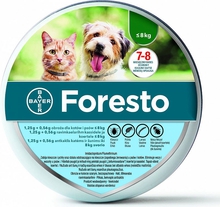Bayer Foresto- obroża przeciw pchłom i kleszczom dla kotów i psów do 8kg MAŁA [składnik zestawu]