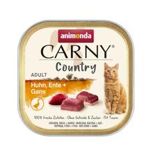 ANIMONDA CARNY COUNTRY KURCZAK, KACZKA + GĘŚ - Mokra karma dla kotów dorosłych, szalka 100g