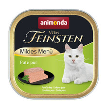ANIMONDA Vom Feinsten Mildes Menu CZYSTY INDYK - Pełnowartościowy posiłek dla dorosłych kotów, 100g