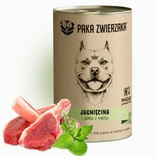 PAKA ZWIERZAKA Jagnięcina i jabłko z miętą - Mokra karma dla psa, 400g