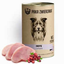 PAKA ZWIERZAKA Indyk i żurawina - Mokra karma dla psa, 400g