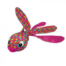 KONG® Wubba™ Finz Pink S - zabawka dla psa, aport, różowa ryba z piszczałką
