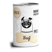 PEPE Beef (wołowina)  - Monobiałkowa mokra karma dla psa, 400g