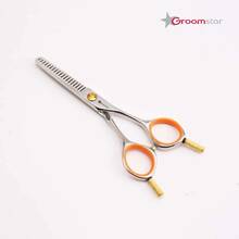 Groomstar - profesjonalne półdegażowe nożyczki groomerskie, 4.75", 18 ząbków