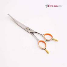 Groomstar - profesjonalne gięte nożyczki groomerskie, bezpiecznie zakończone, 6"