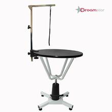 GroomStar - okrągły stół groomerski, podnoszony hydraulicznie, średnica 70 cm, Kolor czarny