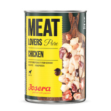 JOSERA Meat Lovers Pure Kurczak - Monobiałkowa mokra karma dla psów, 400g