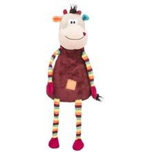 Trixie kolorowa Krowa - Pluszowa zabawka psa z dźwiękiem, 53cm