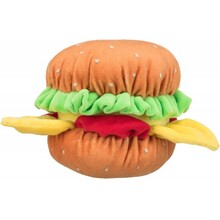Trixie Burger - Pluszowa zabawka dla psa z piszczałką, 13cm