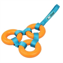 COOCKOO Loop Orange - zabawka dla psa, 3 ringi z taśmą