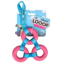 COOCKOO Loop Pink - zabawka dla psa, 3 ringi z taśmą