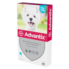 BAYER Advantix 1ml (od 4kg do 10kg) - preparat w płynie przeciwko kleszczom i pchłom dla psów, 1 pipeta