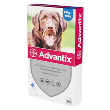 BAYER Advantix 4ml (od 25kg do 40kg) - preparat w płynie przeciwko kleszczom i pchłom dla psów, 1 pipeta