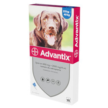 BAYER Advantix 4ml (od 25kg do 40kg) - preparat w płynie przeciwko kleszczom i pchłom dla psów, 4 pipety