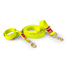 SHARP PACK Smycz przepinana dla psa HEXA, kolor żółty, 25mm - 300cm