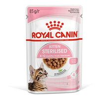 ROYAL CANIN Kitten Sterilised - karma w sosie dla młodych kotów po zabiegu sterylizacji, saszetka 85g