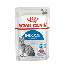 ROYAL CANIN Indoor Sterilised - mokra karma z galaretką dla kotów po sterylizacji, saszetka 85g