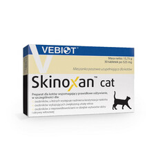 VEBIOT Skinoxan cat 30 tabletek - Preparat dla kotów z problemami skórnymi