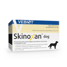 VEBIOT Skinoxan Dog 60 tabletek - Preparat dla psów z problemami skórnymi