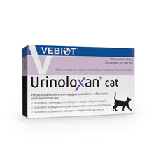VEBIOT Urinoloxan Cat 30 tabletek - Preparat dla kotów z infekcjami dróg moczowych i kamicą struwitową