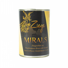 MIRALS Ziege - Filet z koziny na puree z brokułów i pasternaku z kremem truskawkowo-jagodowym, 400g