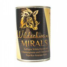 MIRALS Wildschwein - soczysty dzik z pieczarkami i cykorią na sałatce z papryki i ananasa, 400g