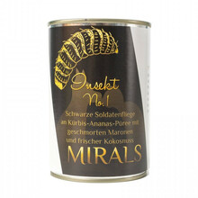 MIRALS Insekt No 1 - czarny żołnierz na puree z dynii i ananasa z duszonymi świeżymi kasztanami, 370g