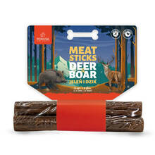 POKUSA Feel The Wild Meat Sticks Deer & Boar - pyszne mięsne gryzaki dla psów, 4 sztuki (2 x jeleń i 2 x dzik)