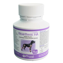 BIOWET Bioarthrex HA - Tabletki dla psów wspomagające odnowę chrząstki stawowej, 75szt