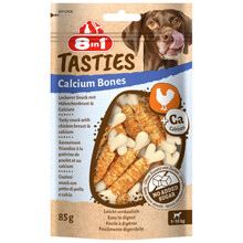 8in1 Tasties Calcium Bones - Kosteczki owinięte mięsem z kurczaka, 85g