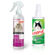 Zestaw - odstraszacz kotów i neutralizator zapachów