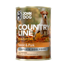 JOHN DOG Country Line Junior Królik i wieprzowina - Karma mokra dla szczeniąt