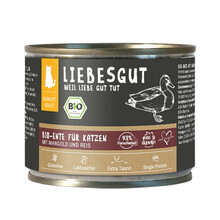LIEBESGUT BIO ENTE - kaczka z botwinką ekologiczna, mokra karma dla kota, 200g