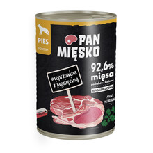 Pan Mięsko Wieprzowina z jagnięciną - mokra karma dla psa, 400g